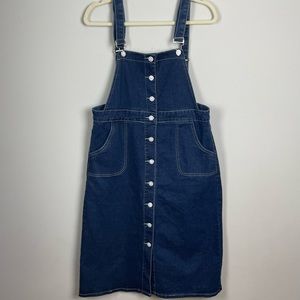 Adorable 90’s Does 70’s Look Dark Denim Jumper w Stretch Size M